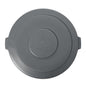 Rubbermaid Commercial BRUTE Trash Can Flat Lid, Round, Gray, 55 Gallon, FG265400GRAY