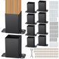 KFFKFF 10 Pack 4x4 Post Base Brackets Heavy Duty Wood Post Fence Post Anchor