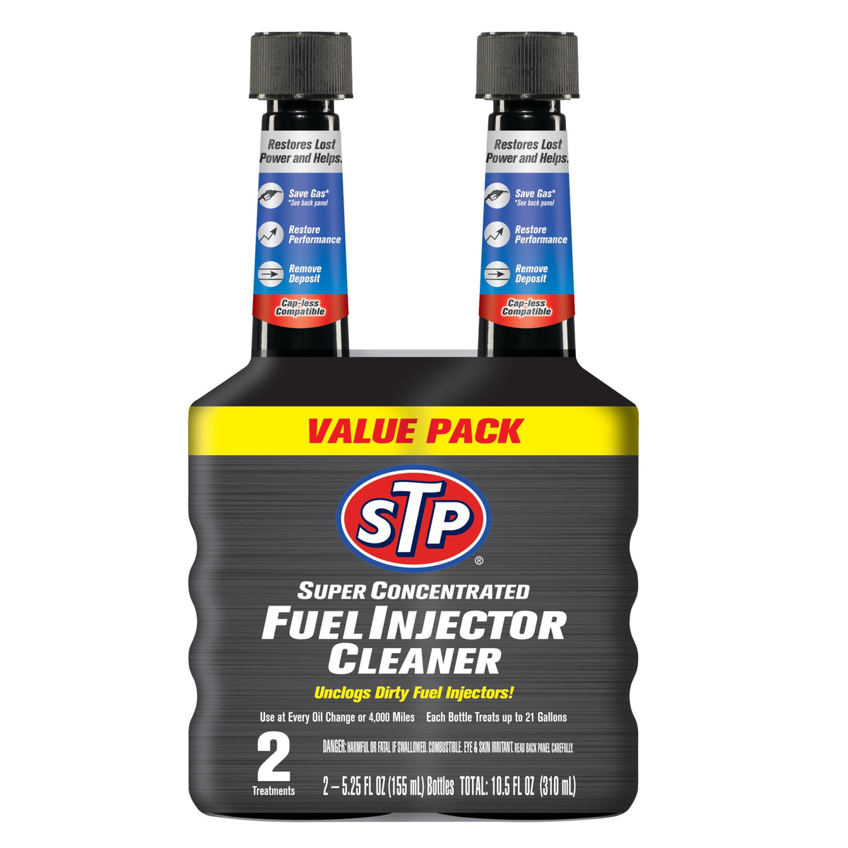 (6 pack) STP Super Concentrated Fuel Injector Cleaner 5.25 fl oz 2 Count Car Additive