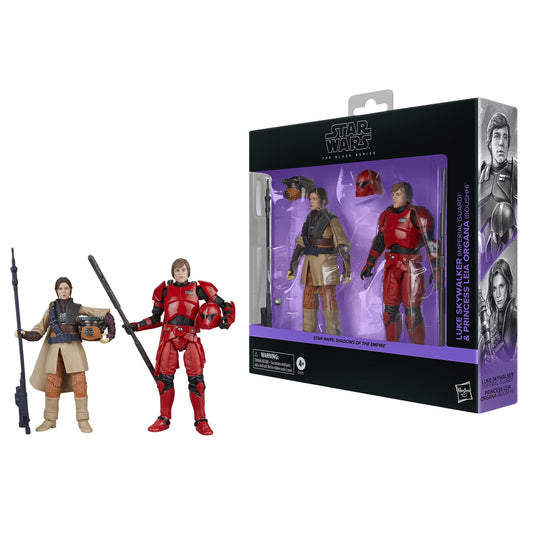 Star Wars The Black Series Luke Skywalker & Leia Organa, Shadows of the Empire Action Figures (6”)