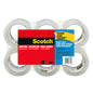 Scotch Heavy Duty Packaging Tape, 3" Core, Clear, 1.88" x 54.6 yds, 6 Rolls