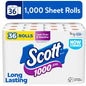 Scott 1000 1-Ply Toilet Paper, 36 Rolls, 1,000 Sheets per Roll