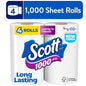 Scott 1000 1-Ply Toilet Paper, 36 Rolls, 1,000 Sheets per Roll