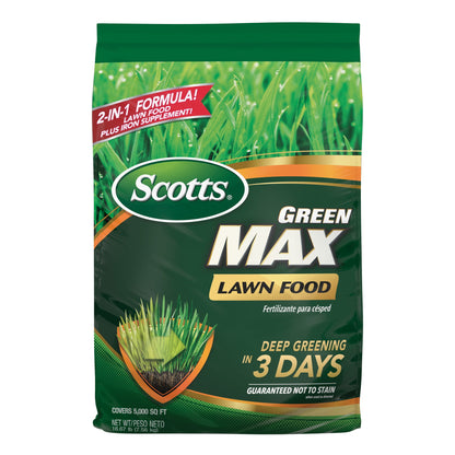 Scotts Green Max Lawn Food, Fertilizer Plus Iron Supplement, 5,000 sq. ft., 16.67 lbs.