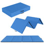 Signature Fitness 4ft x 8ft x 2in Folding Gymnastics Mat, 4-Panel Exercise Mat with Handles, PVC Leather + EPE Foam, Multiple Colors
