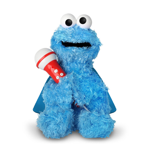 Singing Machine Kids, Sesame Street Karaoke Plush Backpack with built-in microphone and straps, Cookie Monster
