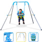 Sportspower Indoor/Outdoor My First Toddler Metal Swing with Safety Harness, Foldable Frame