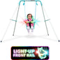 Sportspower Indoor/Outdoor My First Toddler Metal Swing with Safety Harness, Foldable Frame