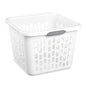 Sterilite Small 1.5 Bushel Square Plastic Laundry Basket with 2 Comfort Grip Handles, Mint, 6 Pack