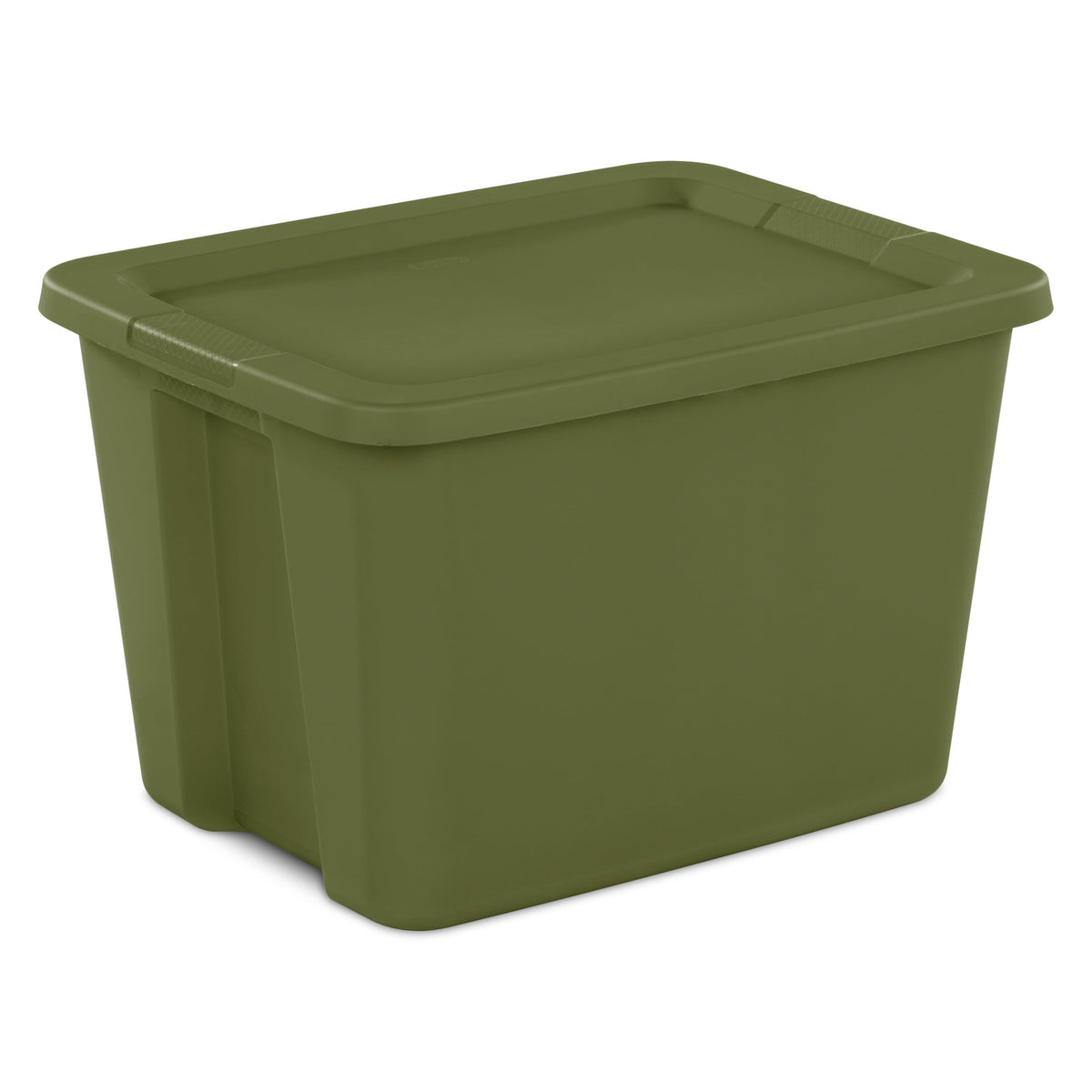 Sterilite Large Storage Bin, 18 Gallon Durable Plastic Storage Tote with Snap-On Lid, Gray, 8 pack