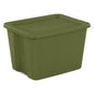 Sterilite Large Storage Bin, 18 Gallon Durable Plastic Storage Tote with Snap-On Lid, Gray, 8 pack
