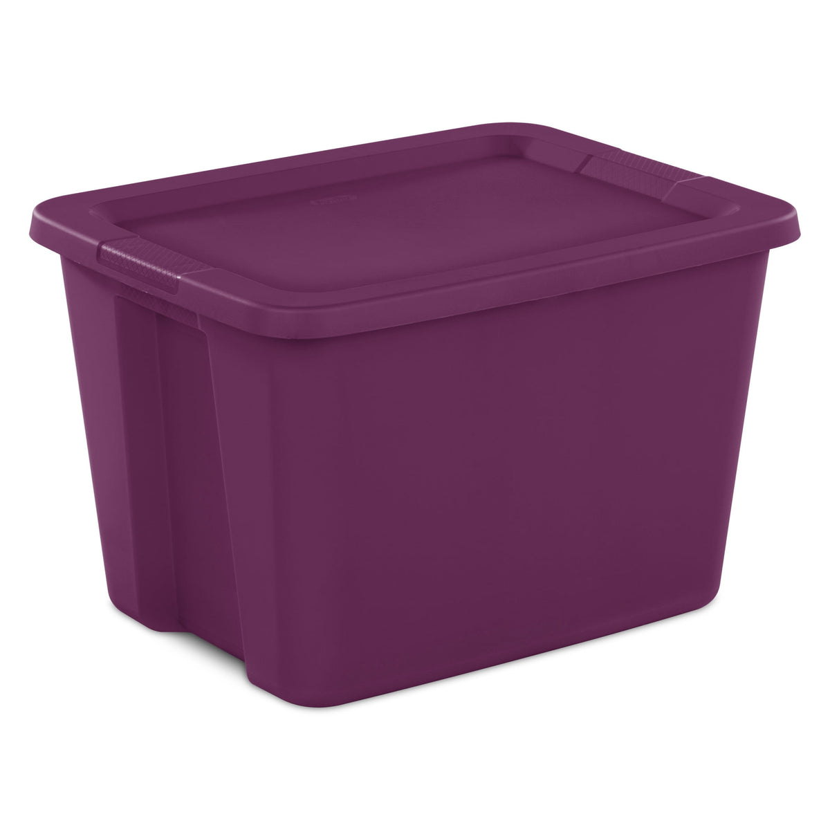 Sterilite Large Storage Bin, 18 Gallon Durable Plastic Storage Tote with Snap-On Lid, Gray, 8 pack