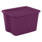 Sterilite Large Storage Bin, 18 Gallon Durable Plastic Storage Tote with Snap-On Lid, Gray, 8 pack