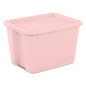 Sterilite Large Storage Bin, 18 Gallon Durable Plastic Storage Tote with Snap-On Lid, Gray, 8 pack