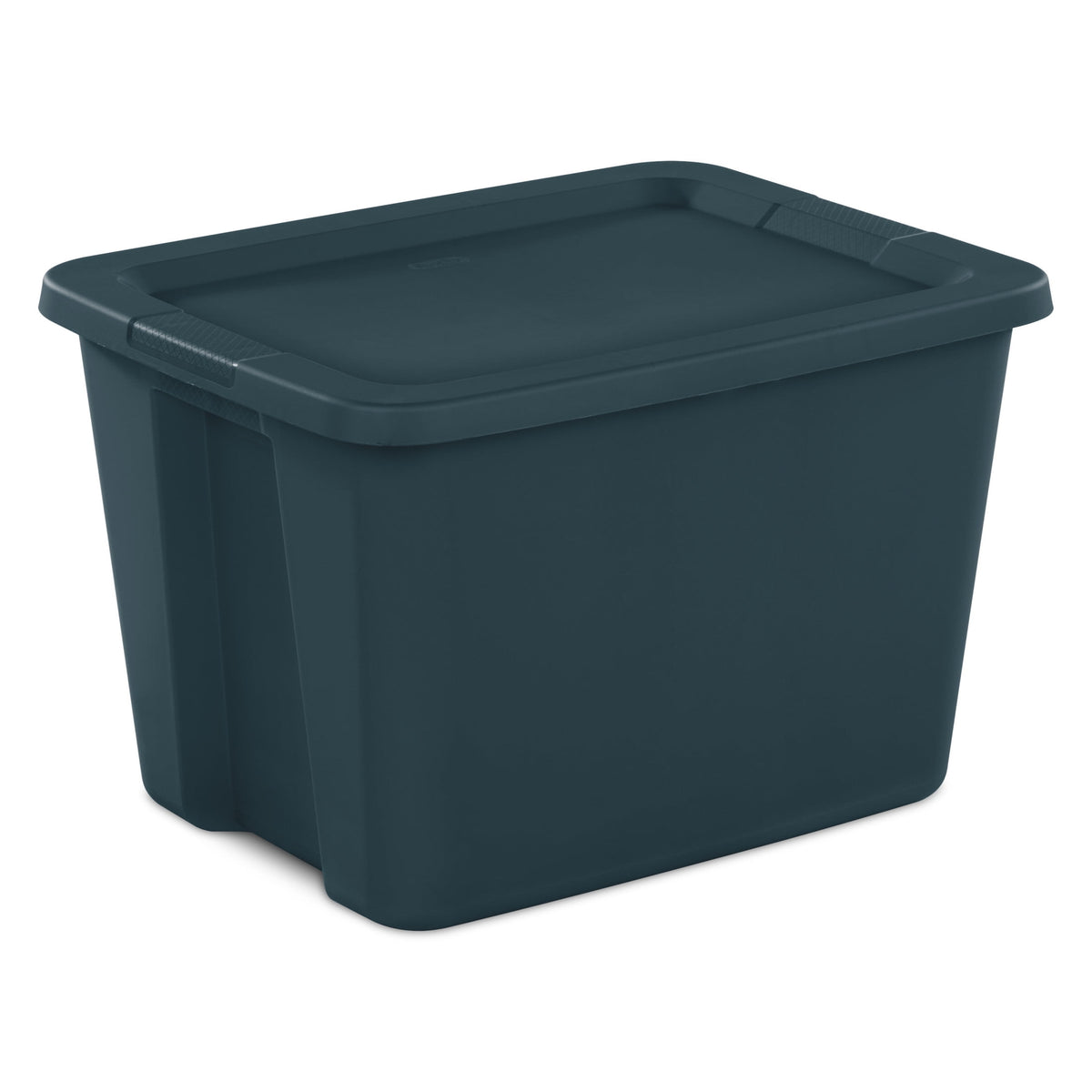 Sterilite Large Storage Bin, 18 Gallon Durable Plastic Storage Tote with Snap-On Lid, Gray, 8 pack