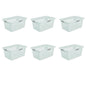 Sterilite Large 2 Bushel Plastic Laundry Basket with 4 Comfort Grip Handles, White, 6 Pack