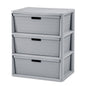 (2 pack) Sterilite Wide 3 Drawer Tower, Plastic Storage Organizer with Removable Decorative Bins, Easy Assembly, No Tools Needed, Brown