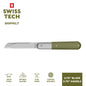 Swiss Tech Barlow Double Bladed Pocket Knife, Trapper, AUS-8, Carbon Fiber Handle, Slip Joint
