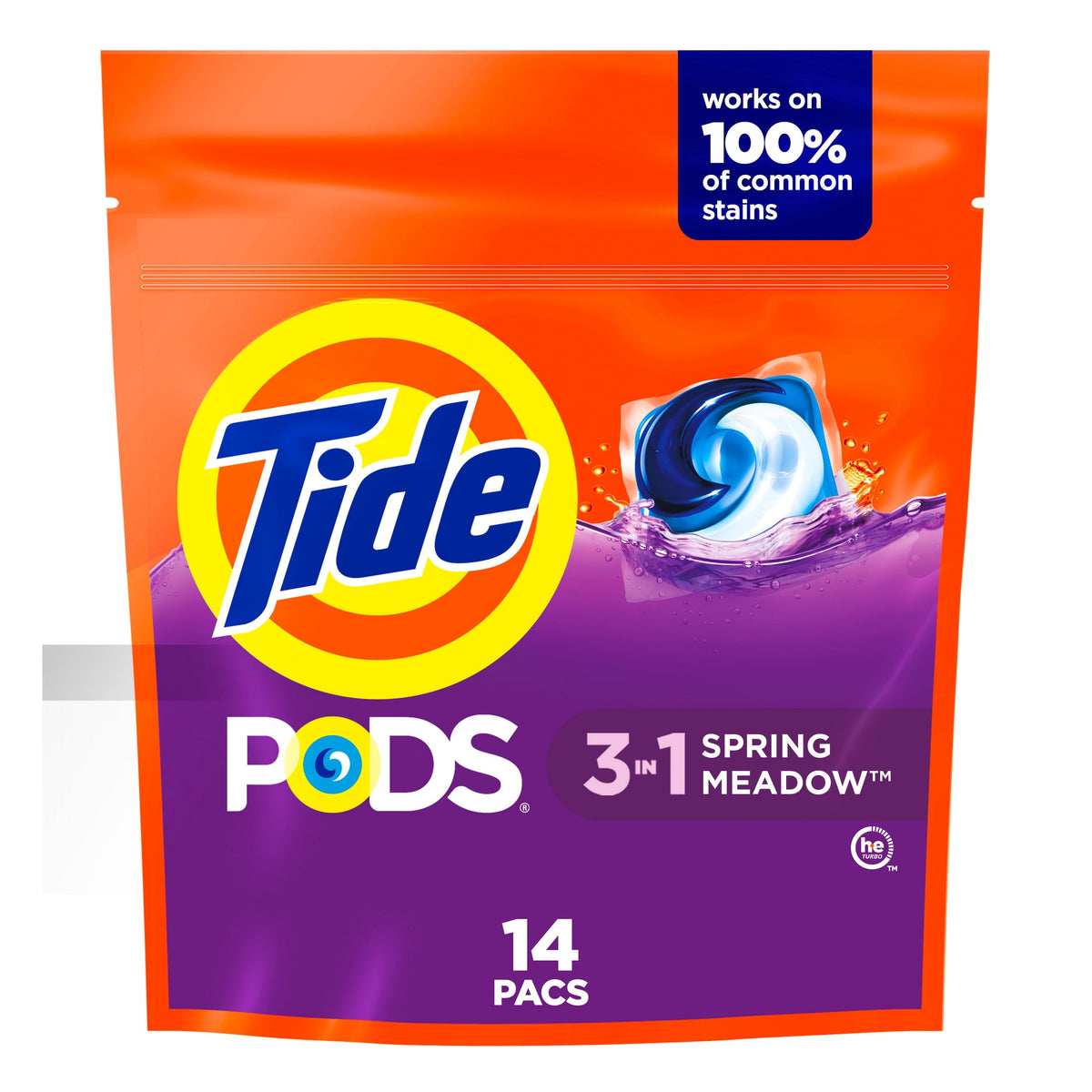 Tide PODS Laundry Detergent Soap Pacs, Spring Meadow Scent, 102 Count