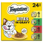 Temptations Bites in Gravy Variety Pack Adult Wet Cat Food, 3.5 oz Trays, 36 pk