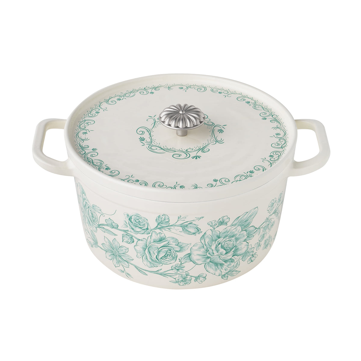 The Pioneer Woman 5-Quart Enameled Cast Iron Dutch Oven with Lid, Linen