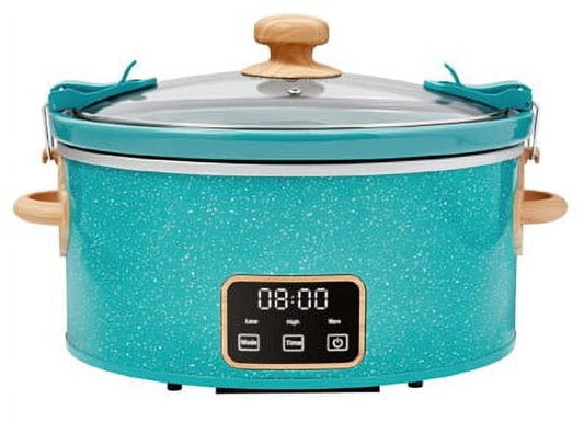The Pioneer Woman Teal Speckle 6 Quart Slow Cooker