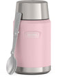 Thermos Vacuum Insulated Food Jar w/ Folding Spoon, 24oz, Matte Stainless, Well Suited to Hot or Cold Meals Away from Home, Made for Portable Food Storage