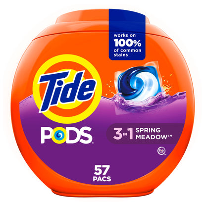 Tide PODS Laundry Detergent Soap Pacs, Spring Meadow Scent, 102 Count