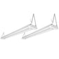 2 Pack Motion Sensor 4FT LED Utility Shop Light, 40W Plug in Linkable Light Fixtures, 5000K Daylight