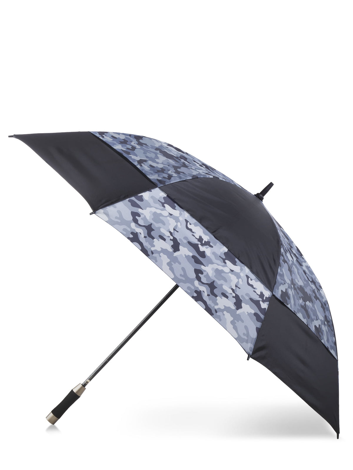 Totes Vented Auto Open Stormbeater Golf Stick Umbrella With SunGuard® Black and Gray