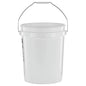 (12 pack) United Solutions 5 Gallon Round Utility Bucket, Comfort Handle, Plastic, White, PN0149, 1 Each