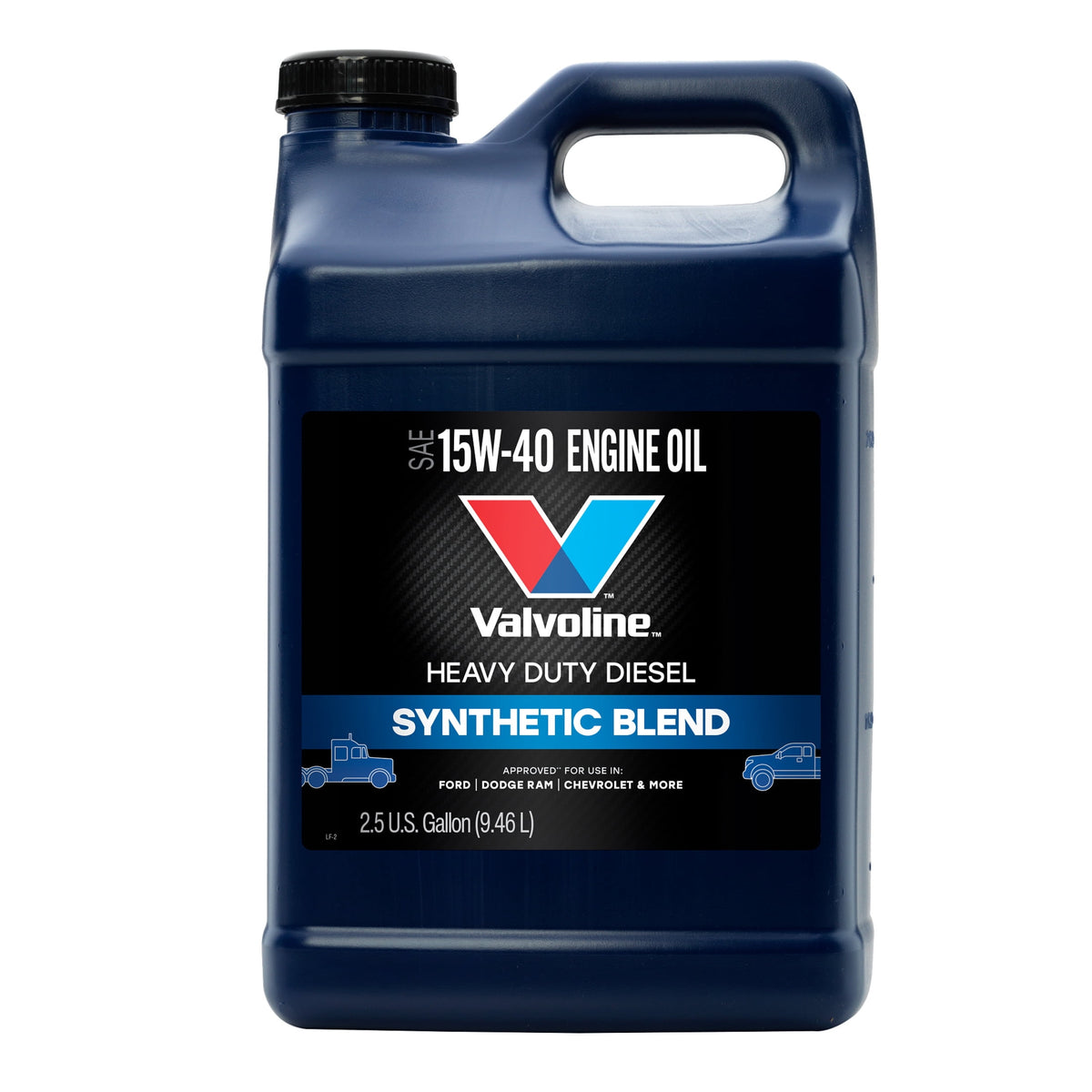 Valvoline Heavy Duty Diesel Synthetic Blend 15W-40 Engine Oil 2.5 Gallon