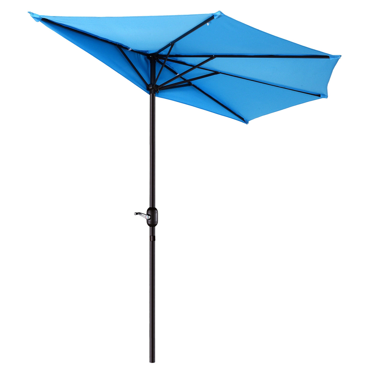 Villacera 9FT Outdoor Half Patio Umbrella - Balcony Furniture, Beige