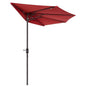 Villacera 9FT Outdoor Half Patio Umbrella - Balcony Furniture, Beige