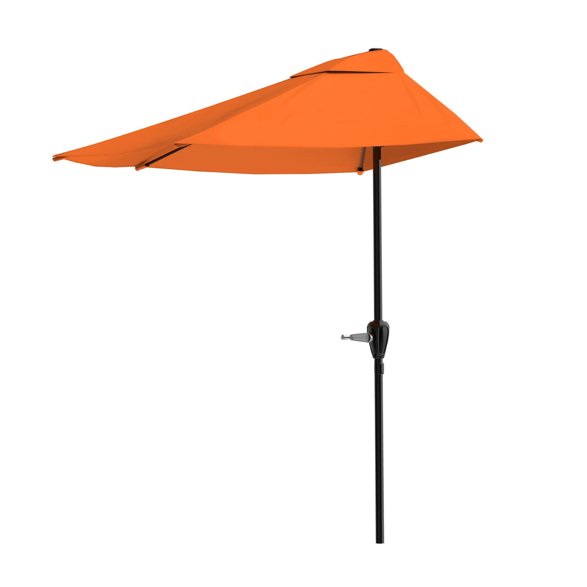 Pure Garden 9ft Half Umbrella for Balcony, Porch, or Deck, Blue