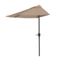 Pure Garden 9ft Half Umbrella for Balcony, Porch, or Deck, Blue