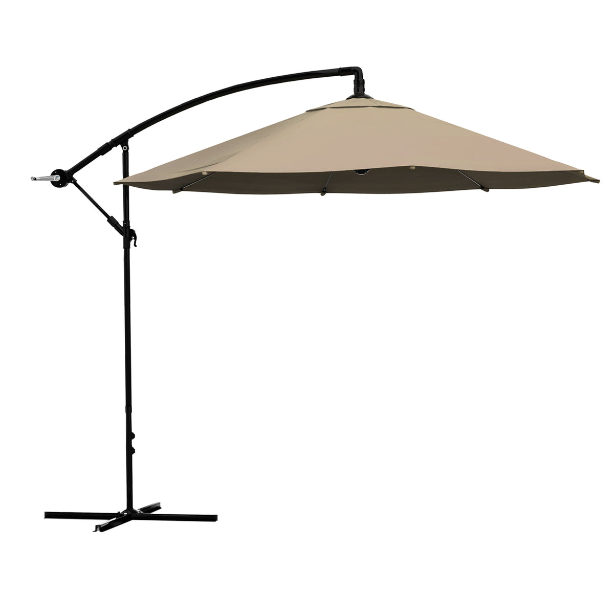 Pure Garden 10-Foot Offset Patio Umbrella with Crank and Base (Blue)