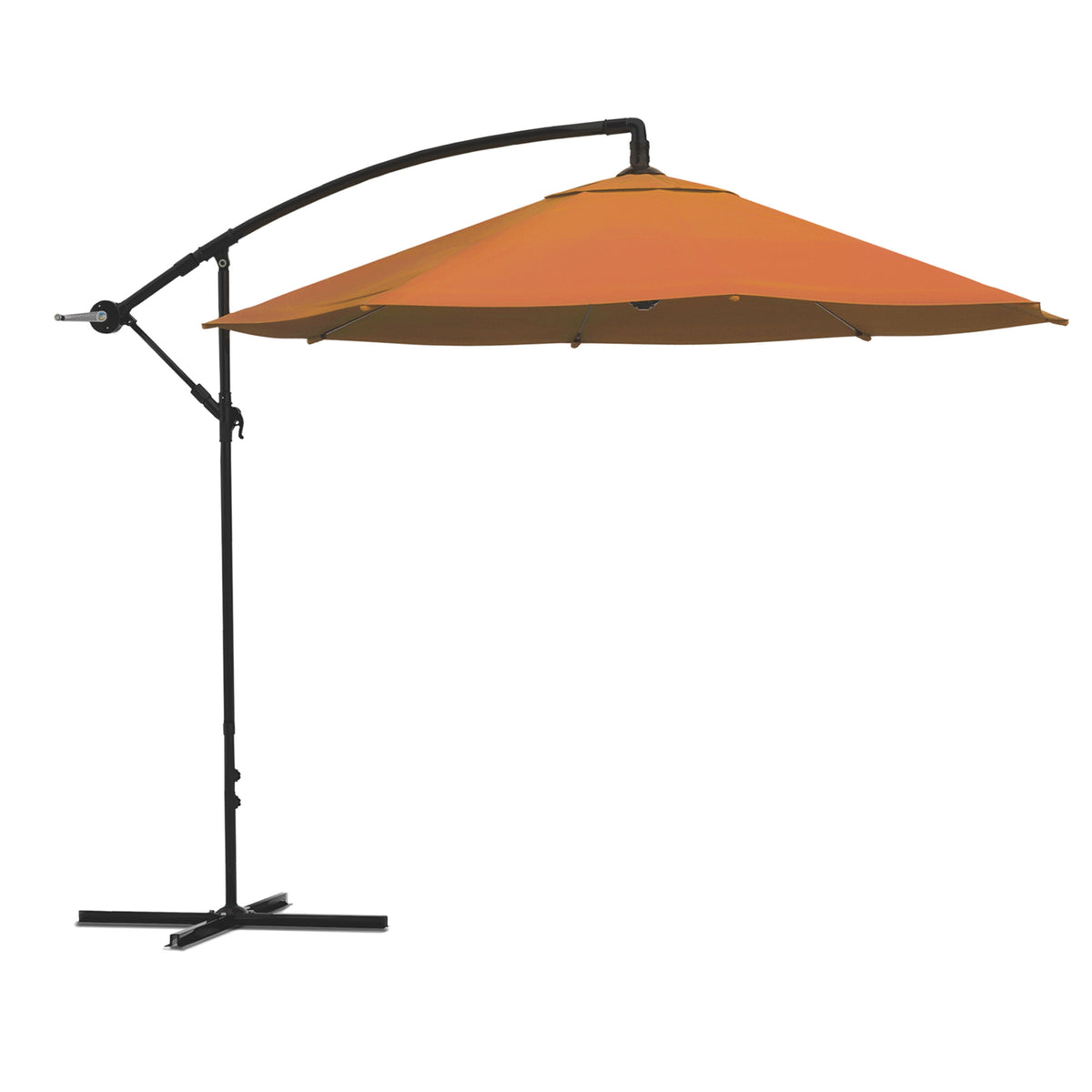 Pure Garden 10-Foot Offset Patio Umbrella with Crank and Base (Blue)