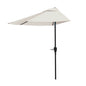 Pure Garden 9ft Half Umbrella for Balcony, Porch, or Deck, Hunter Green
