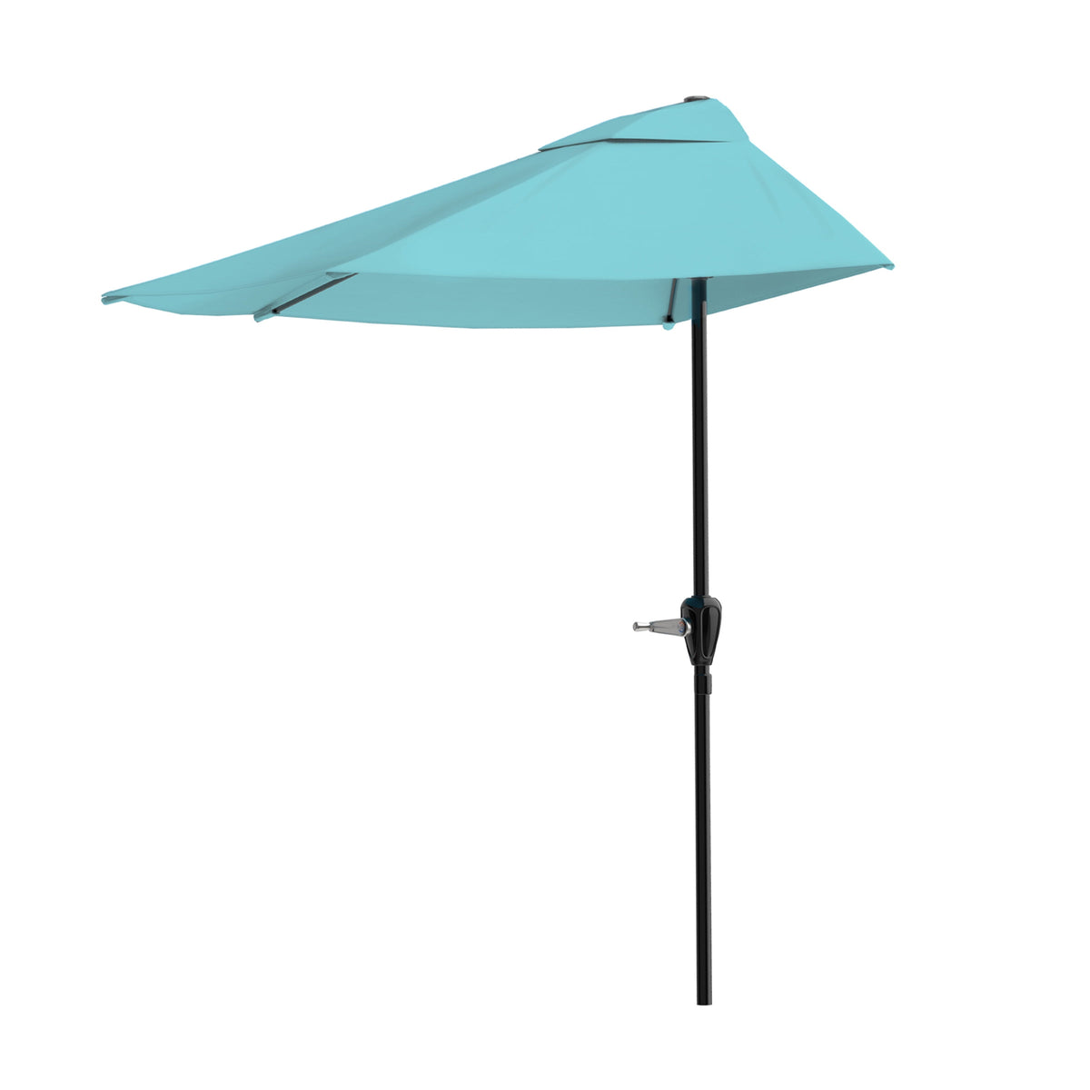 Pure Garden 9ft Half Umbrella for Balcony, Porch, or Deck, Hunter Green