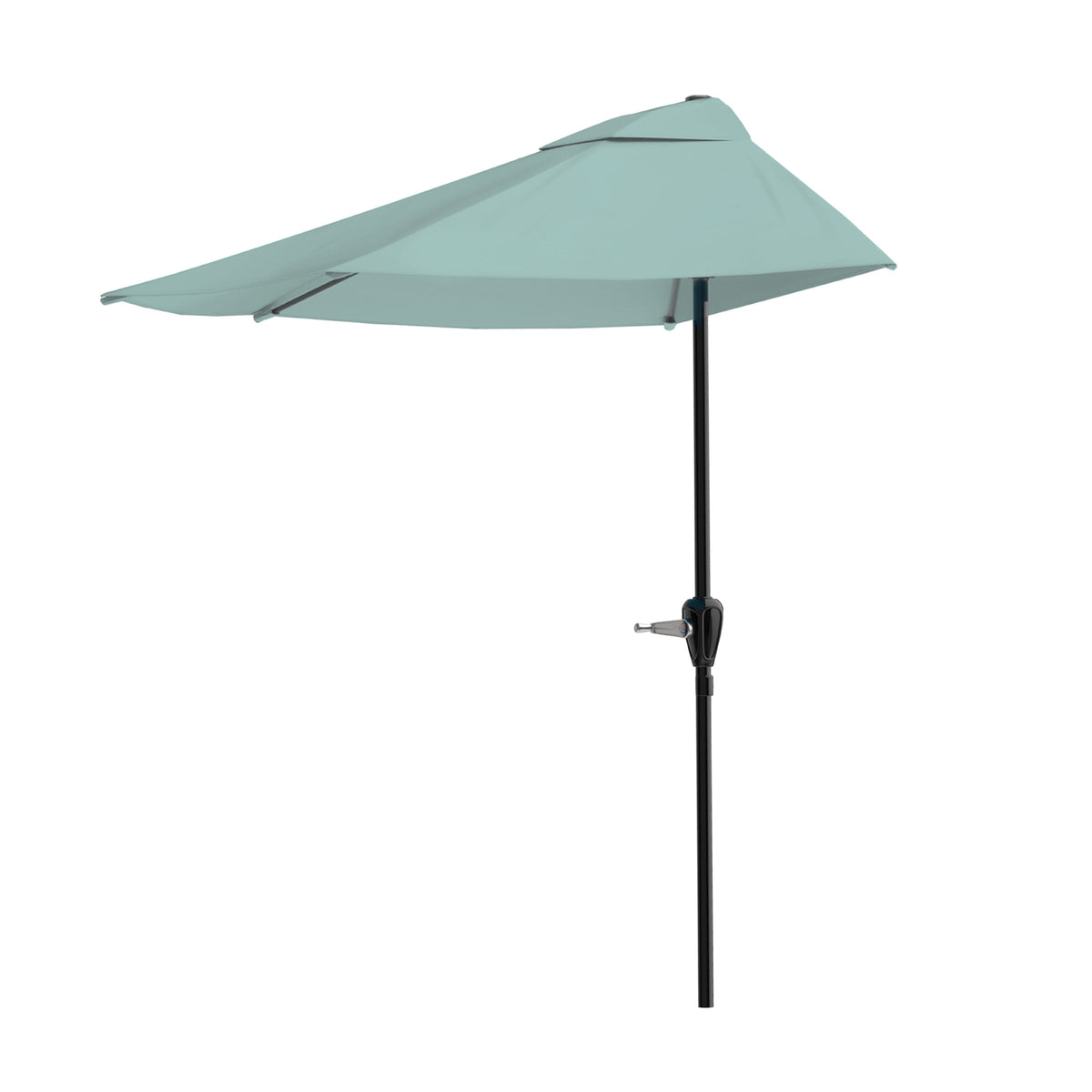 Pure Garden 9ft Half Umbrella for Balcony, Porch, or Deck, Hunter Green