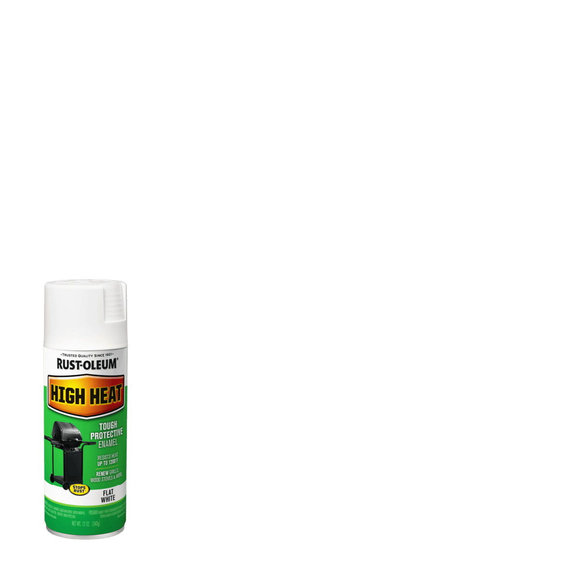 (6 pack) Bar-B-Que Black, Rust-Oleum High Heat Flat Spray Paint-7778830, 12 oz