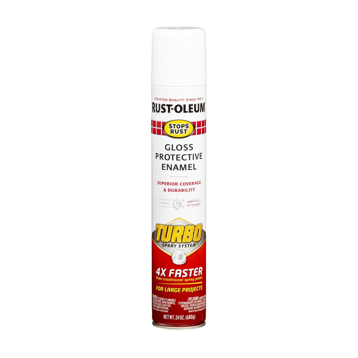 (2 pack) Black, Rust-Oleum Stops Rust Flat Turbo Protective Enamel Spray Paint-376298, 24 oz