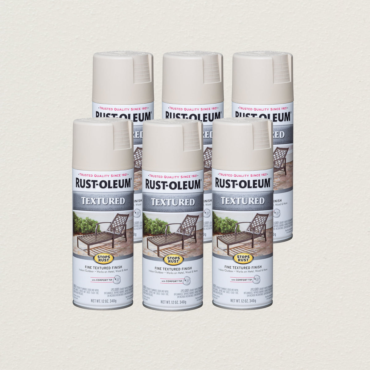 (6 pack) Orange, Rust-Oleum Stops Rust Protective Enamel Gloss Spray Paint-214084, 12 oz