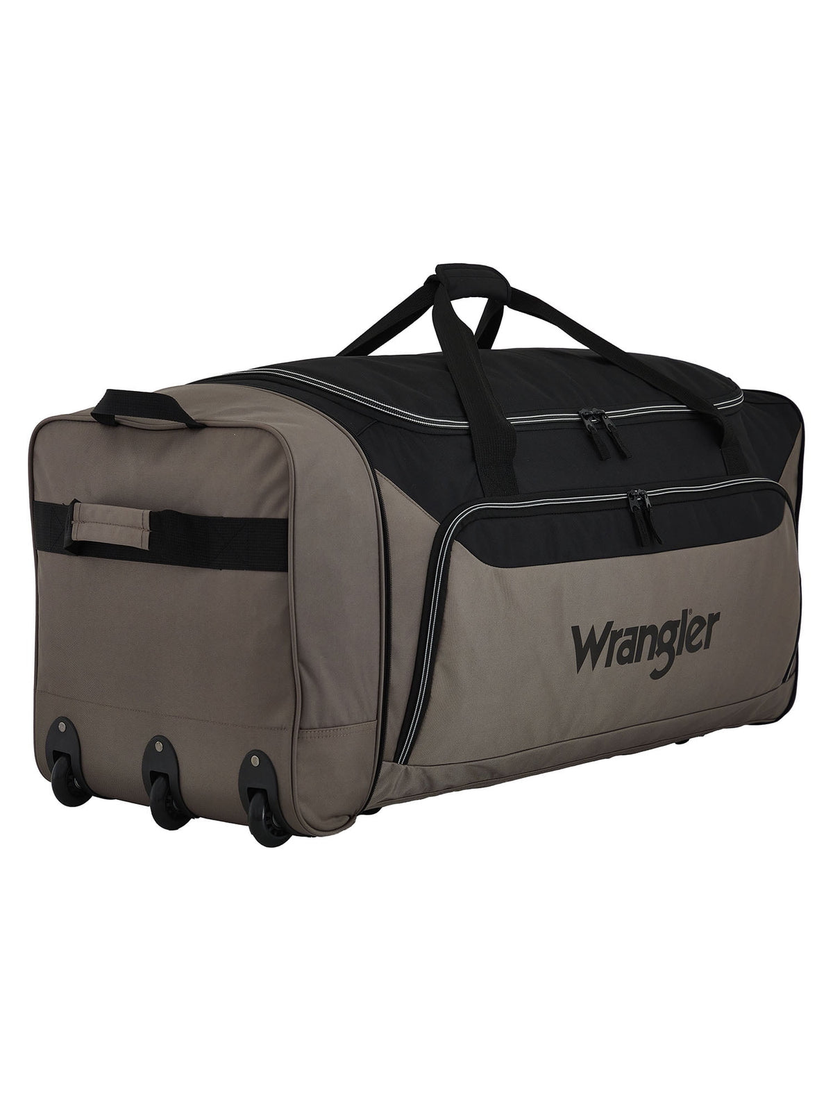 Wrangler 36-inch Jumbo Collapsible 3-Wheel Rolling Locker Duffel, Black