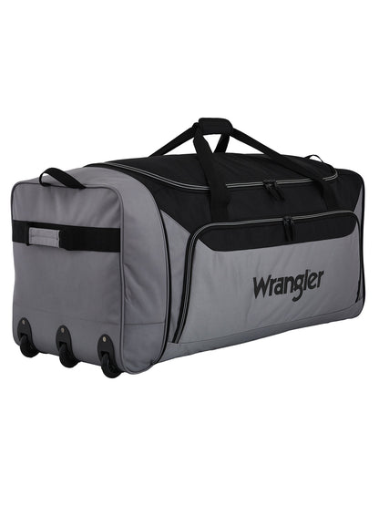 Wrangler 36-inch Jumbo Collapsible 3-Wheel Rolling Locker Duffel, Black