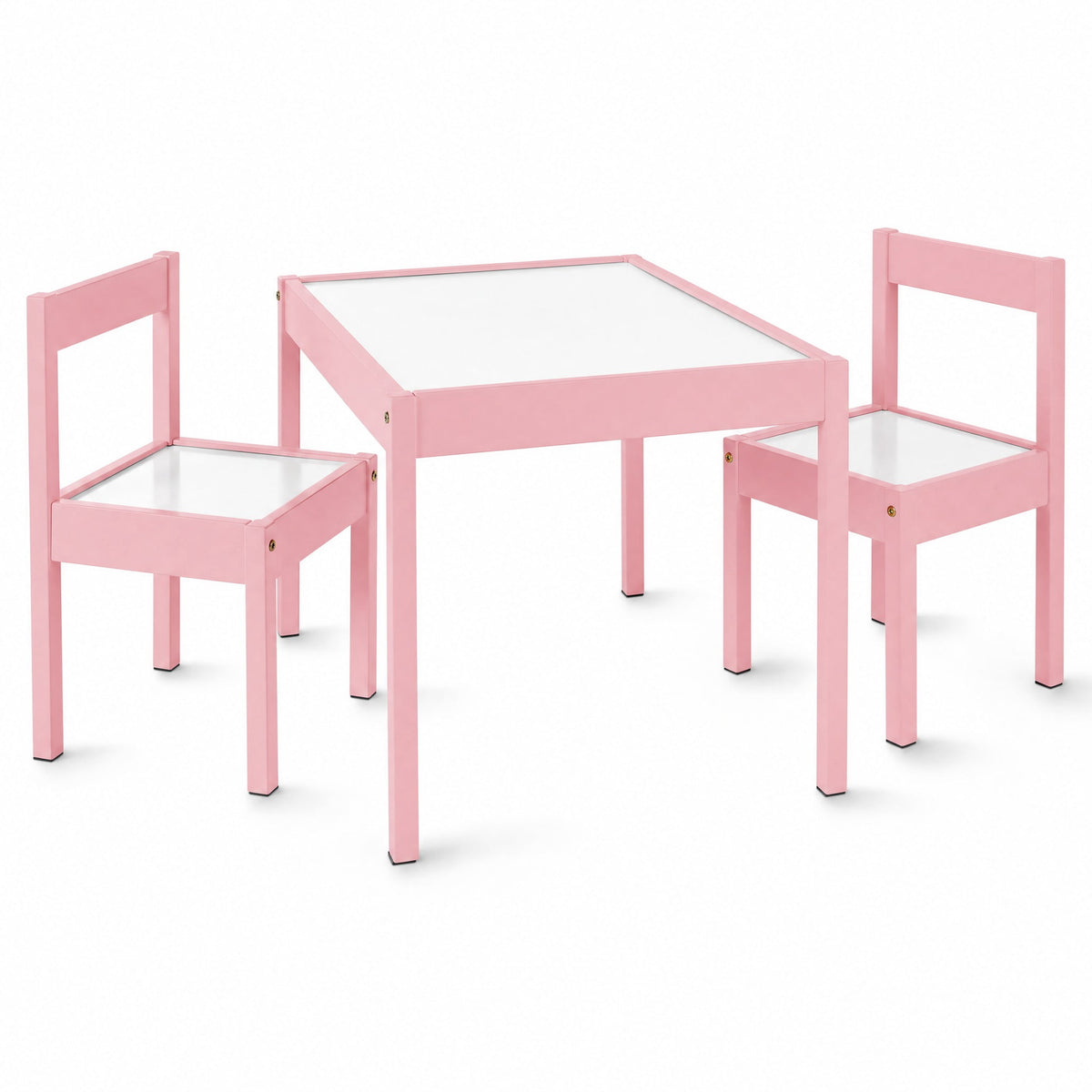 Mainstays Kids Dry Erase Activity Table and Chair Set, 3-Piece, White