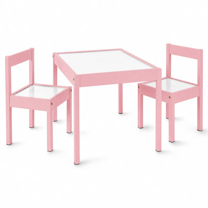 Mainstays Kids Dry Erase Activity Table and Chair Set, 3-Piece, White