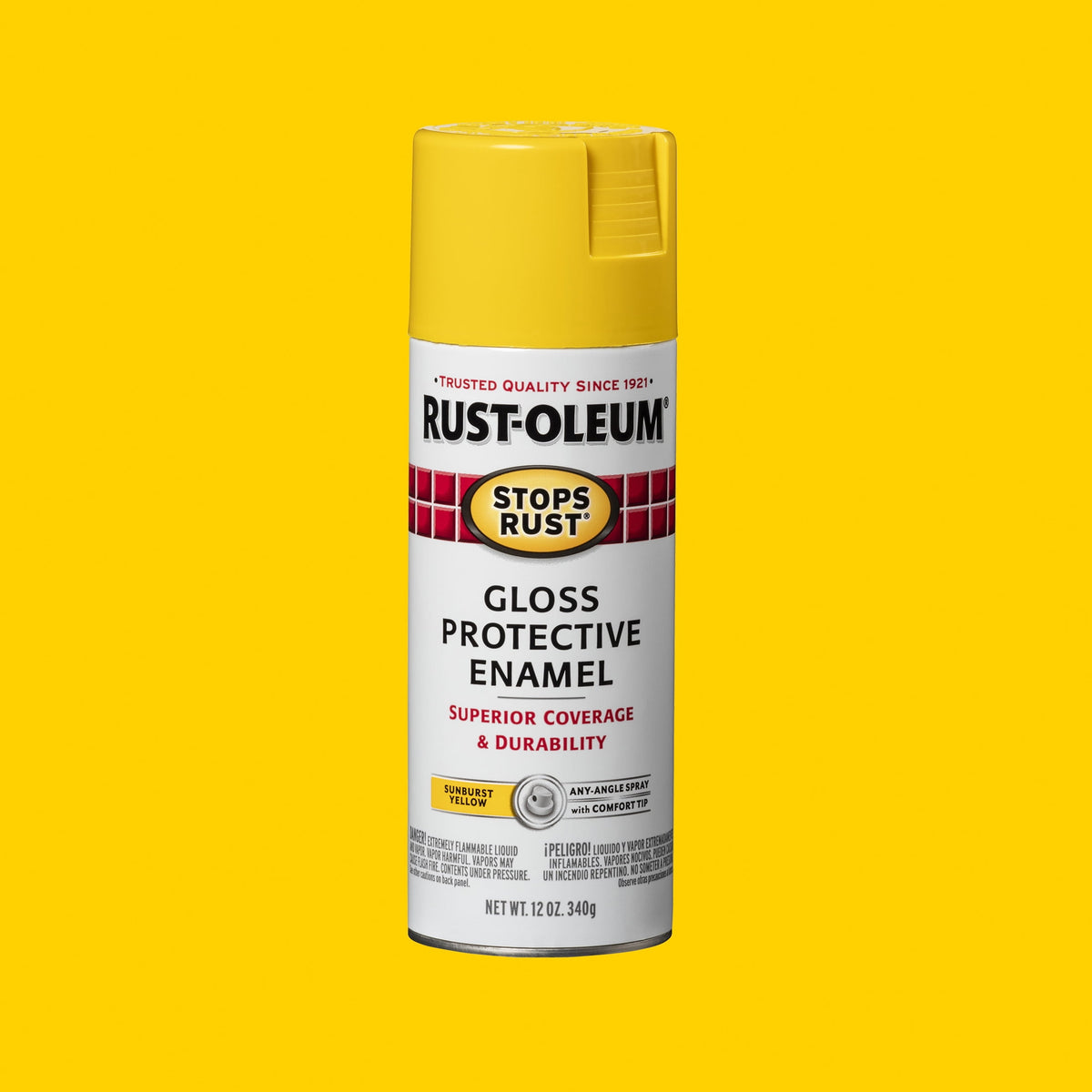 (6 pack) Orange, Rust-Oleum Stops Rust Protective Enamel Gloss Spray Paint-214084, 12 oz