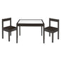 Mainstays Kids 3-Piece Dry Erase Activity Table and Chair Set for Learning, Drawing & Creative Play, Espresso